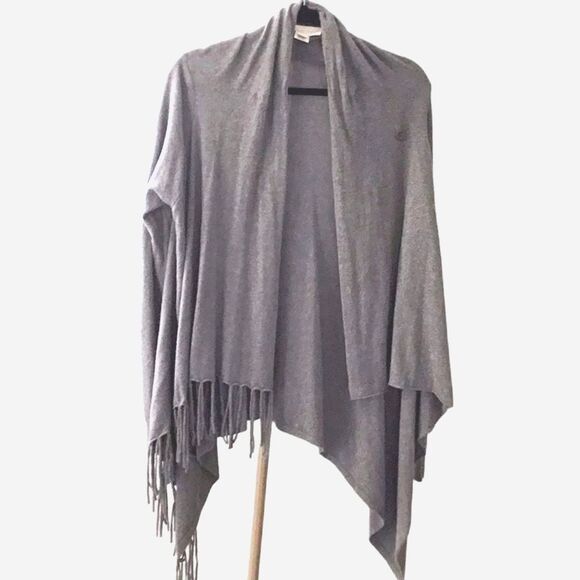 LOVESTITCH Wrap Cardigan Sweater Fringe Women's Medium Western Boho Travel Cozy - Picture 4 of 14